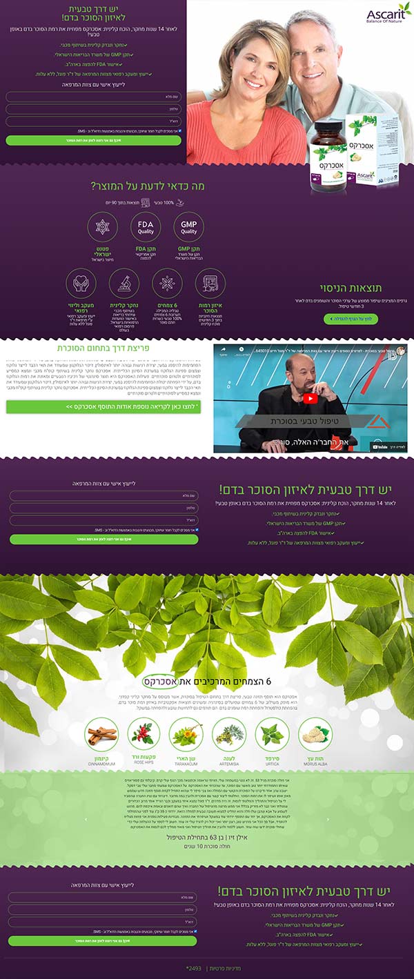 Ascarit, החלק העליון של הדף